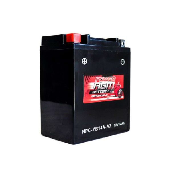 YB14A-A2 – 12AH 305CCAs AGM Motorcycle Battery | Power AGM