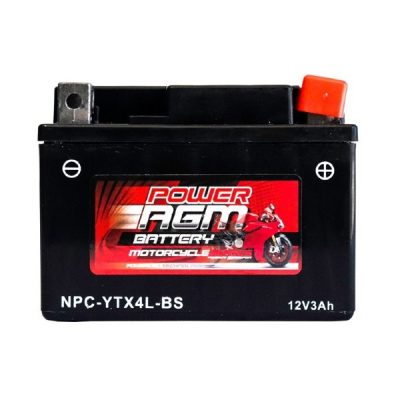 Motorcycle Battery | NPC-YTX4L-BS | Power AGM